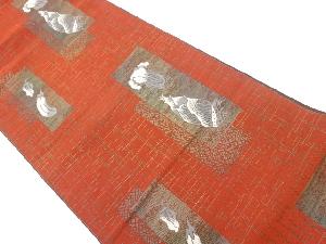 本場筑前博多短冊に野菜模様織出し名古屋帯